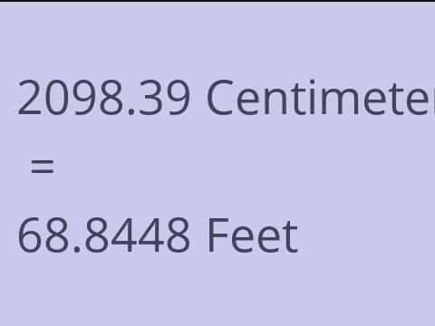 2098.39 CM TO FEET