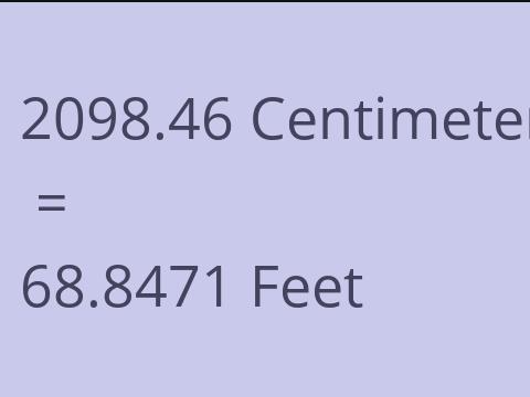 2098.46 CM TO FEET