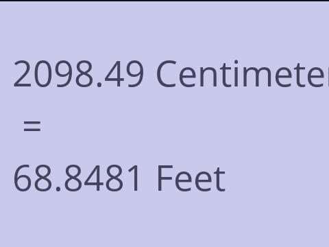 2098.49 CM TO FEET