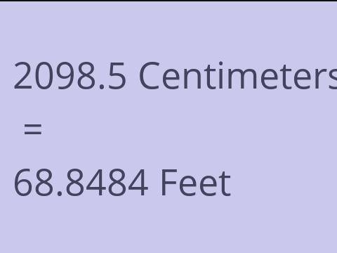 2098.5 CM TO FEET