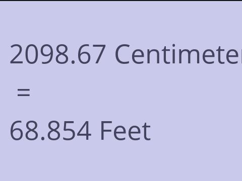 2098.67 CM TO FEET