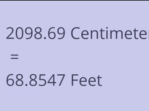 2098.69 CM TO FEET
