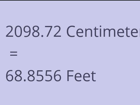 2098.72 CM TO FEET