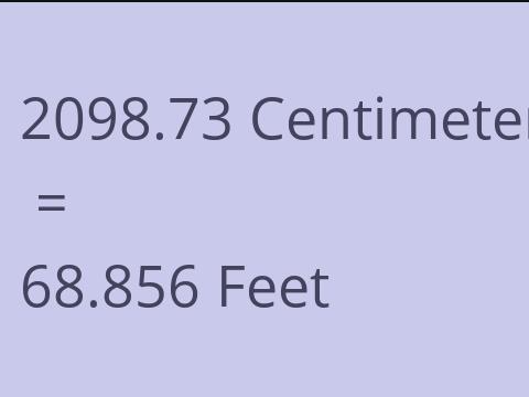 2098.73 CM TO FEET