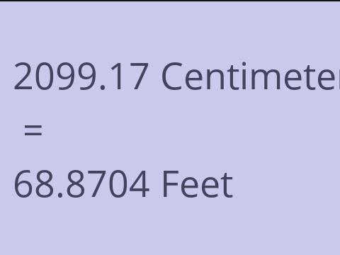 2099.17 CM TO FEET