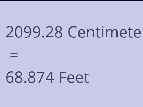 2099.28 CM TO FEET