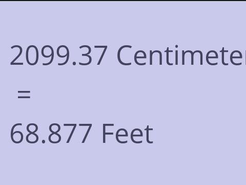 2099.37 CM TO FEET