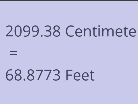 2099.38 CM TO FEET
