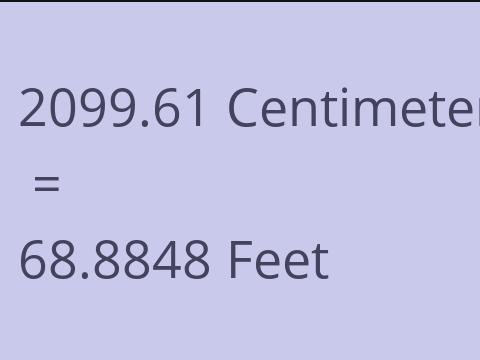 2099.61 CM TO FEET