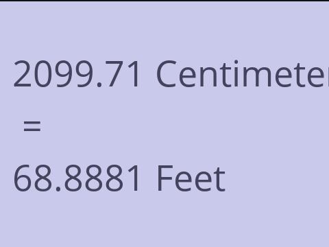 2099.71 CM TO FEET