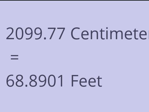 2099.77 CM TO FEET