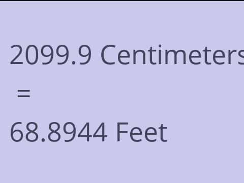 2099.9 CM TO FEET