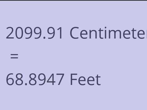 2099.91 CM TO FEET