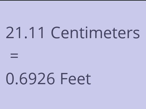 21.11 CM TO FEET