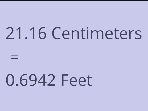 21.16 CM TO FEET