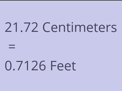 21.72 CM TO FEET