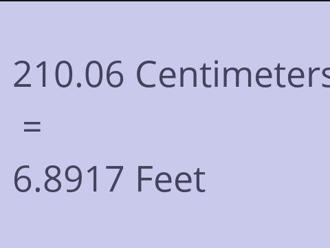 210.06 CM TO FEET