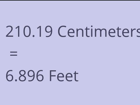 210.19 CM TO FEET