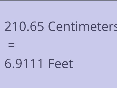 210.65 CM TO FEET