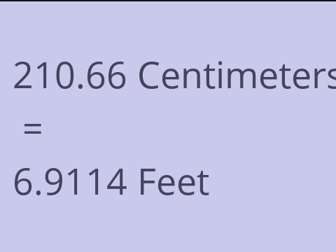 210.66 CM TO FEET