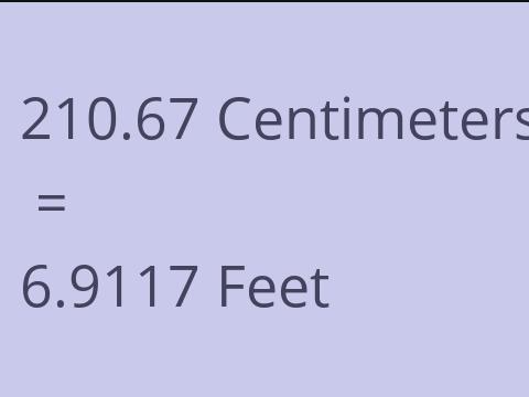 210.67 CM TO FEET