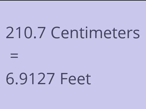 210.7 CM TO FEET