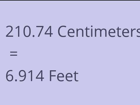 210.74 CM TO FEET