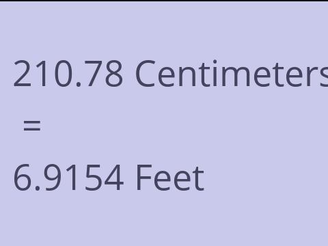 210.78 CM TO FEET