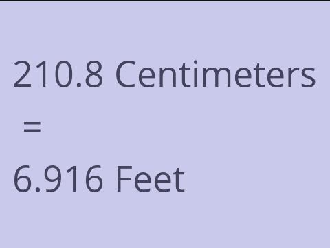 210.8 CM TO FEET