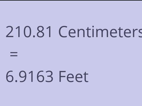 210.81 CM TO FEET