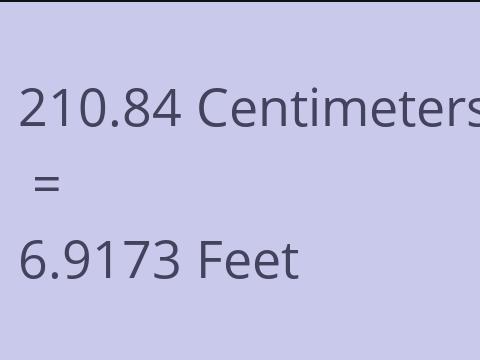 210.84 CM TO FEET