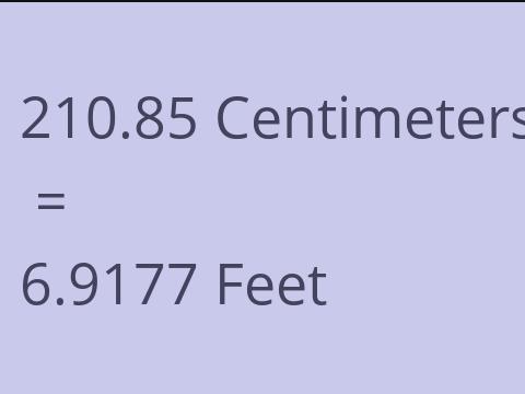 210.85 CM TO FEET