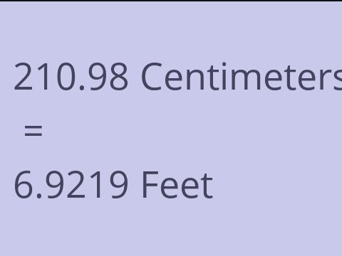 210.98 CM TO FEET