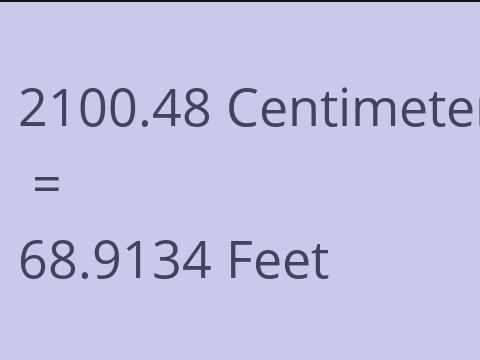 2100.48 CM TO FEET
