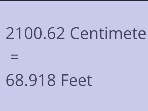 2100.62 CM TO FEET