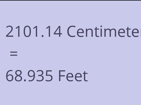 2101.14 CM TO FEET