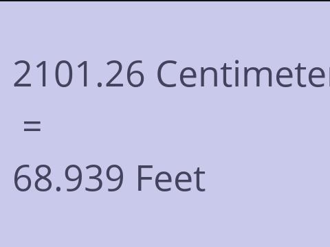 2101.26 CM TO FEET
