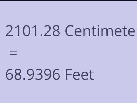2101.28 CM TO FEET