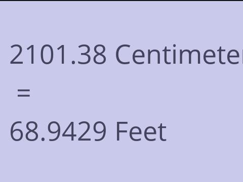 2101.38 CM TO FEET