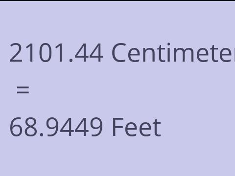 2101.44 CM TO FEET