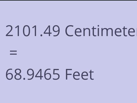 2101.49 CM TO FEET