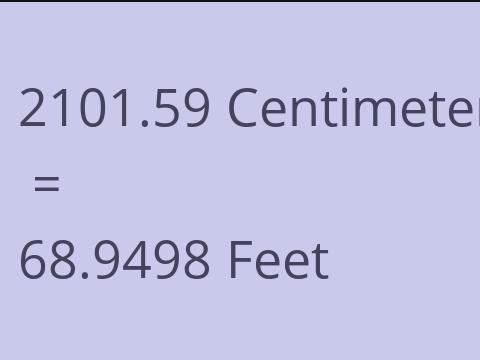 2101.59 CM TO FEET