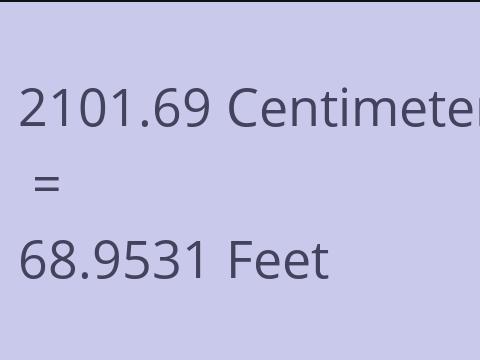 2101.69 CM TO FEET