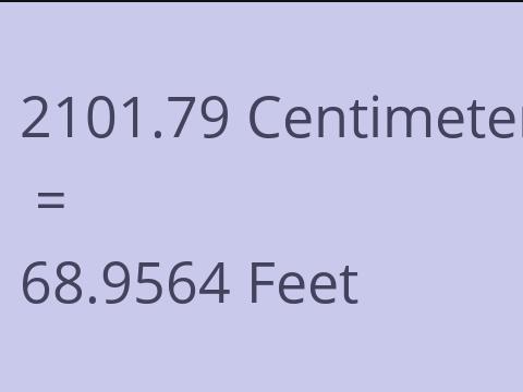 2101.79 CM TO FEET