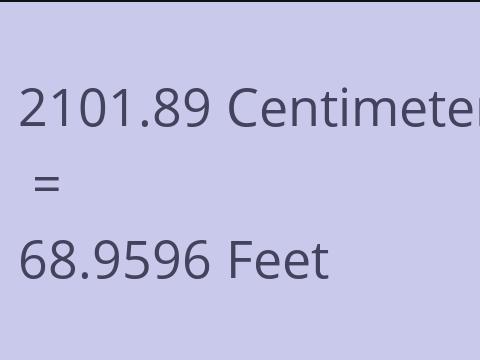 2101.89 CM TO FEET