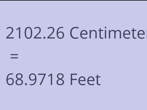 2102.26 CM TO FEET