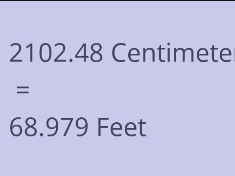 2102.48 CM TO FEET
