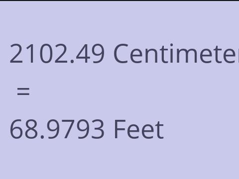 2102.49 CM TO FEET
