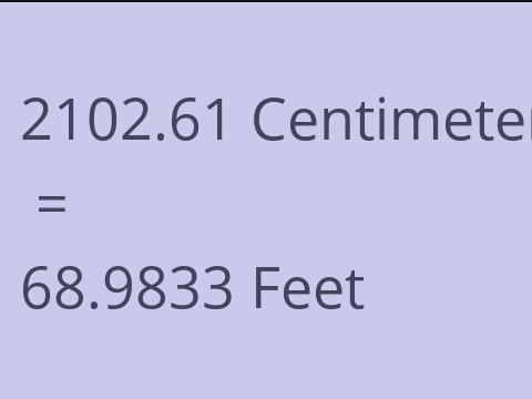 2102.61 CM TO FEET