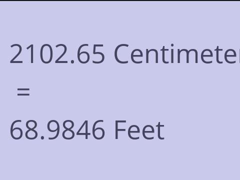 2102.65 CM TO FEET